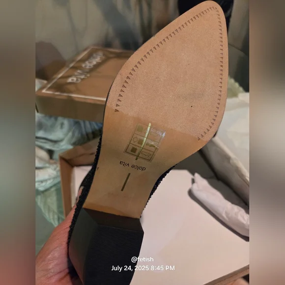 Dolce Vita Shadie Crystal Chelsea Boot In Black Metallic Crystal Designer #72 - Picture 12 of 13